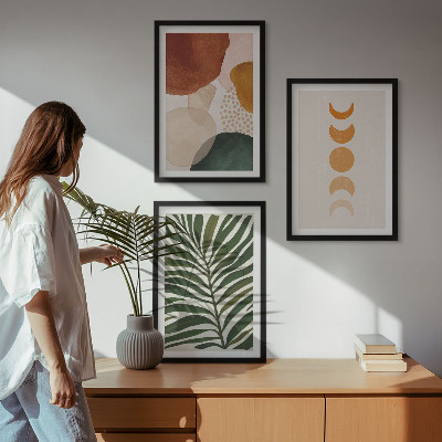 Composição de quadros moderna Formas abstratas de folhas