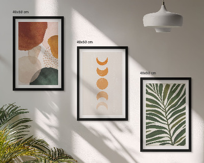 Composição de quadros moderna Formas abstratas de folhas