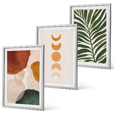 Composição de quadros moderna Formas abstratas de folhas