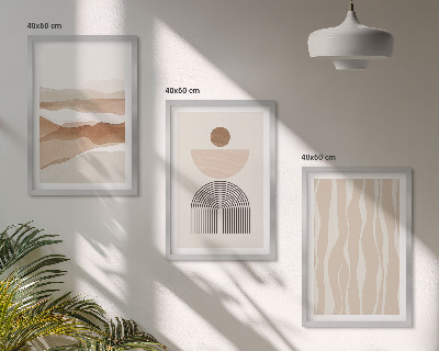 Conjunto de quadros para sala de estar Geometria abstrata da natureza da paisagem
