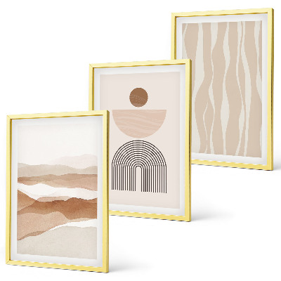 Conjunto de quadros para sala de estar Geometria abstrata da natureza da paisagem