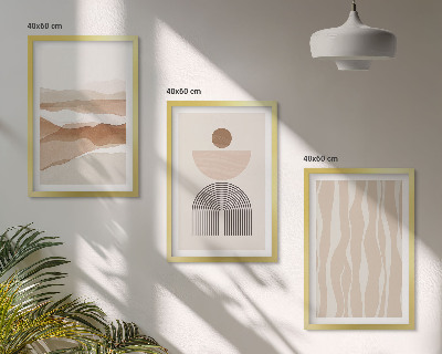 Conjunto de quadros para sala de estar Geometria abstrata da natureza da paisagem