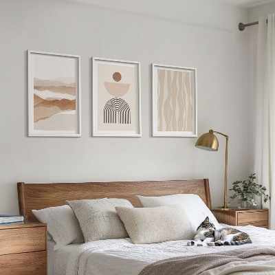 Conjunto de quadros para sala de estar Geometria abstrata da natureza da paisagem