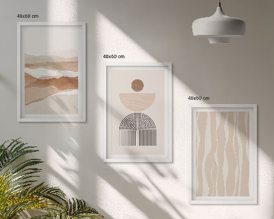 Conjunto de quadros para sala de estar Geometria abstrata da natureza da paisagem