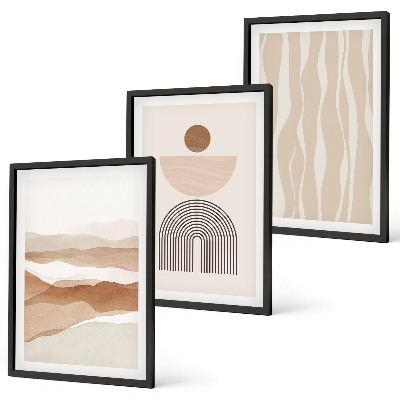 Conjunto de quadros para sala de estar Geometria abstrata da natureza da paisagem