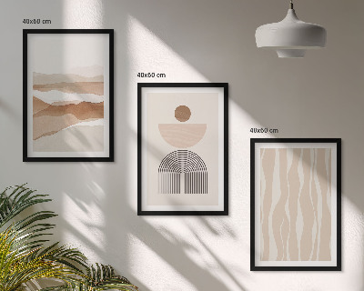 Conjunto de quadros para sala de estar Geometria abstrata da natureza da paisagem
