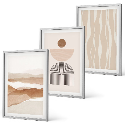 Conjunto de quadros para sala de estar Geometria abstrata da natureza da paisagem