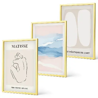 Composição de quadros moderna com formas abstratas de Matisse