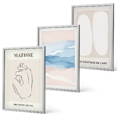 Composição de quadros moderna com formas abstratas de Matisse