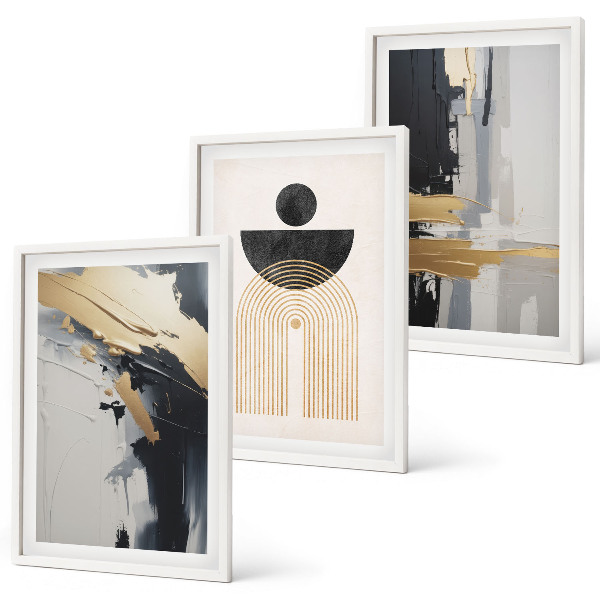 Composição de quadros moderna Elegância da geometria abstrata