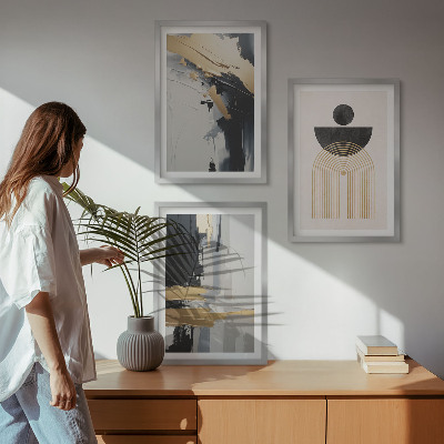 Composição de quadros moderna Elegância da geometria abstrata