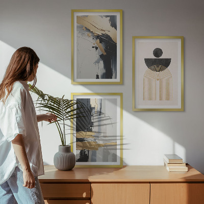 Composição de quadros moderna Elegância da geometria abstrata