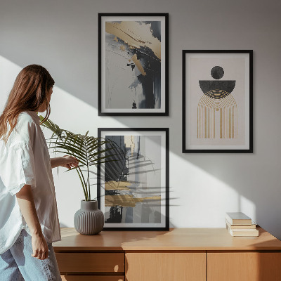 Composição de quadros moderna Elegância da geometria abstrata