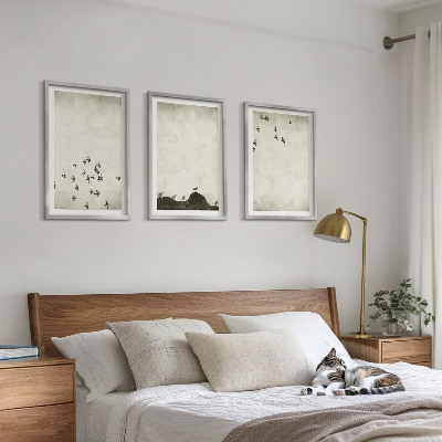 Composição de quadros moderna Pássaros em voo em estilo minimalista