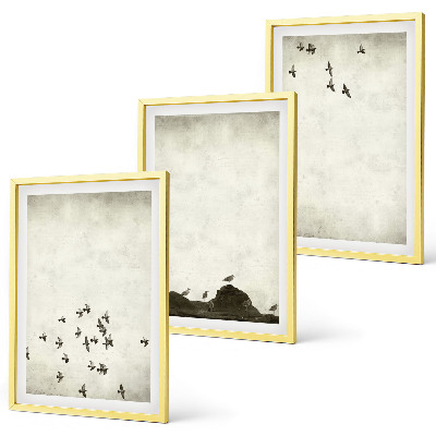 Composição de quadros moderna Pássaros em voo em estilo minimalista