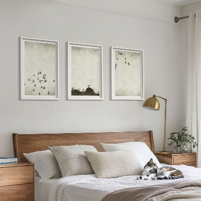 Composição de quadros moderna Pássaros em voo em estilo minimalista
