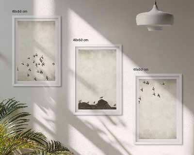 Composição de quadros moderna Pássaros em voo em estilo minimalista