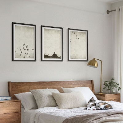 Composição de quadros moderna Pássaros em voo em estilo minimalista