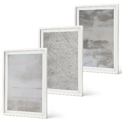 Conjunto de quadros para sala de estar com texturas minimalistas modernas