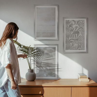 Conjunto de quadros para sala de estar Texturas minimalistas modernas