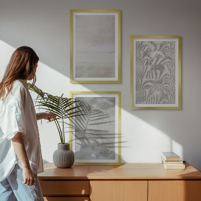 Conjunto de quadros para sala de estar Texturas minimalistas modernas