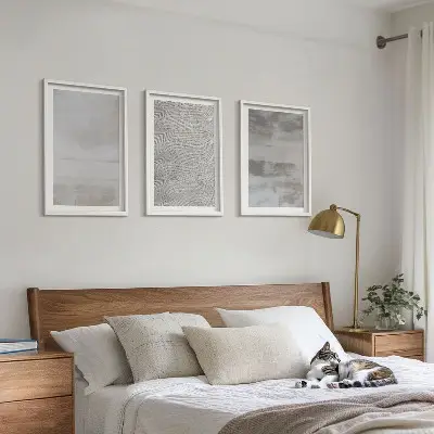 Conjunto de quadros para sala de estar com texturas minimalistas modernas