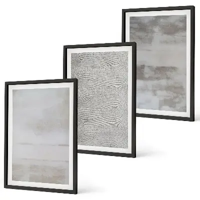 Conjunto de quadros para sala de estar com texturas minimalistas modernas