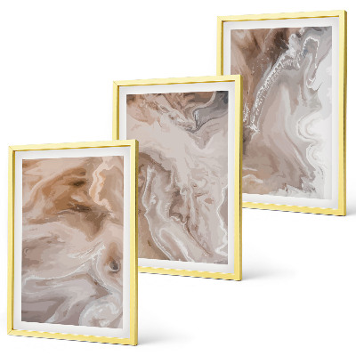 Conjunto de quadros para sala de estar Pedra de mármore abstrata