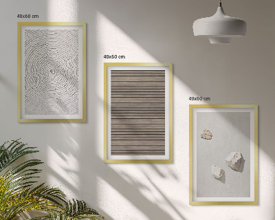 Composição de quadros moderna Texturas naturais de madeira e pedra