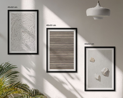 Composição de quadros moderna Texturas naturais de madeira e pedra