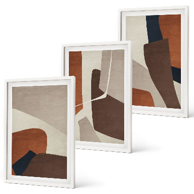 Conjunto de quadros para sala de estar Estruturas modernas abstratas
