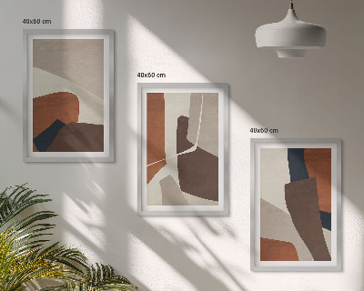 Conjunto de quadros para sala de estar Estruturas modernas abstratas