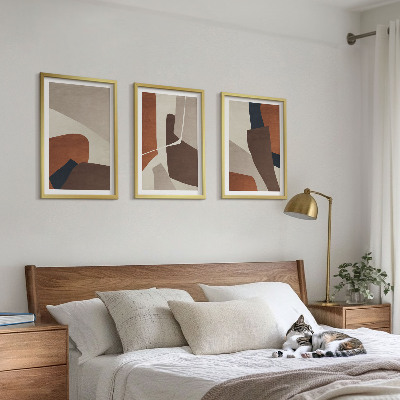 Conjunto de quadros para sala de estar Estruturas modernas abstratas