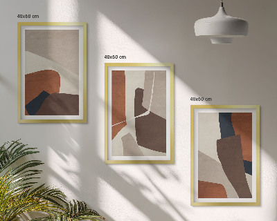 Conjunto de quadros para sala de estar Estruturas modernas abstratas