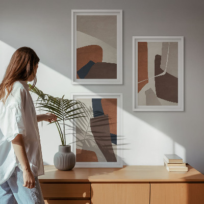 Conjunto de quadros para sala de estar Estruturas modernas abstratas