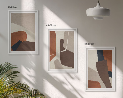 Conjunto de quadros para sala de estar Estruturas modernas abstratas