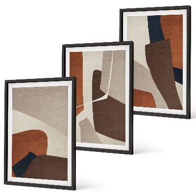 Conjunto de quadros para sala de estar Estruturas modernas abstratas