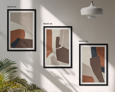 Conjunto de quadros para sala de estar Estruturas modernas abstratas