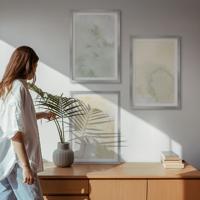 Composição de quadros moderna Texturas em tons pastel de aquarela