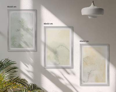 Composição de quadros moderna Texturas em tons pastel de aquarela
