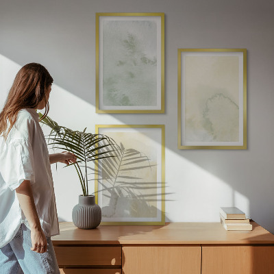 Composição de quadros moderna Texturas em tons pastel de aquarela