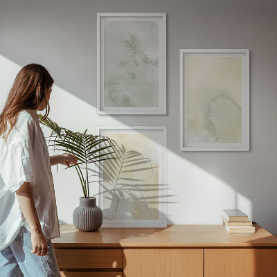 Composição de quadros moderna Texturas em tons pastel de aquarela