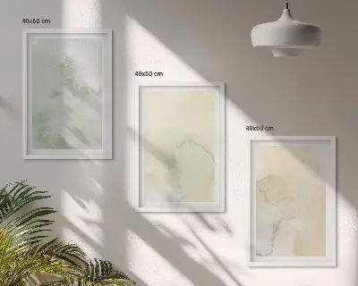 Conjunto de quadros modernos com texturas de aquarela em tons pastel