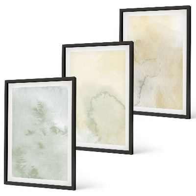 Composição de quadros moderna Texturas em tons pastel de aquarela