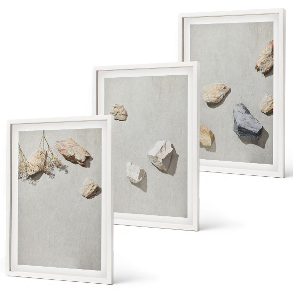 Conjunto de quadros para sala de estar Decorações de praia em estilo boho com pedras