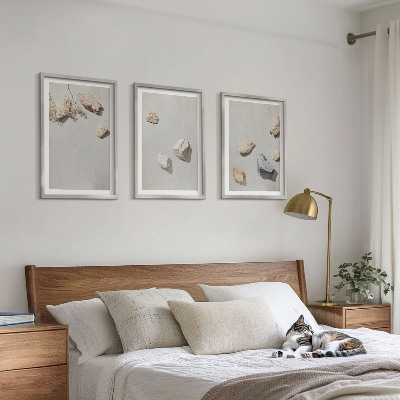 Conjunto de quadros para sala de estar Decorações de praia em estilo boho com pedras