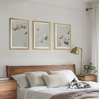 Conjunto de quadros para sala de estar Decorações de praia em estilo boho com pedras