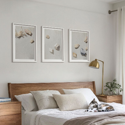 Conjunto de quadros para sala de estar Decorações de praia em estilo boho com pedras