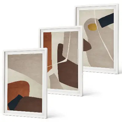 Pintura abstrata estilo boho composição de quadros moderna