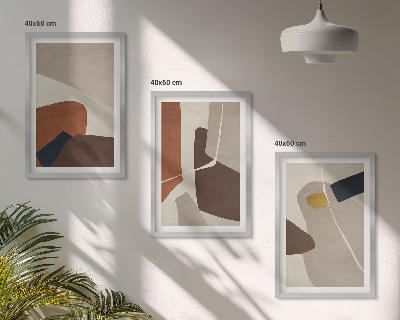 Composição de quadros moderna Pintura boho abstrata